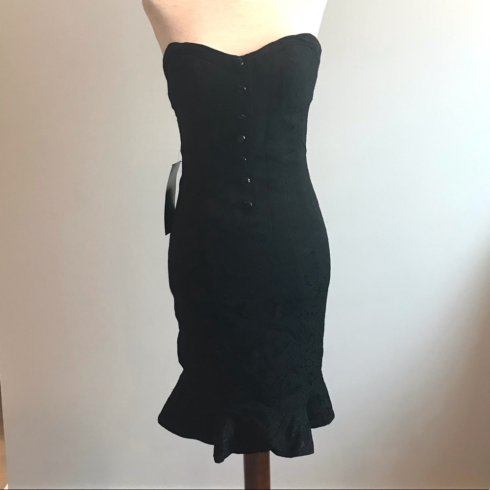 Sexy Strapless Brocade Bebe LBD - Size 2 - NWT